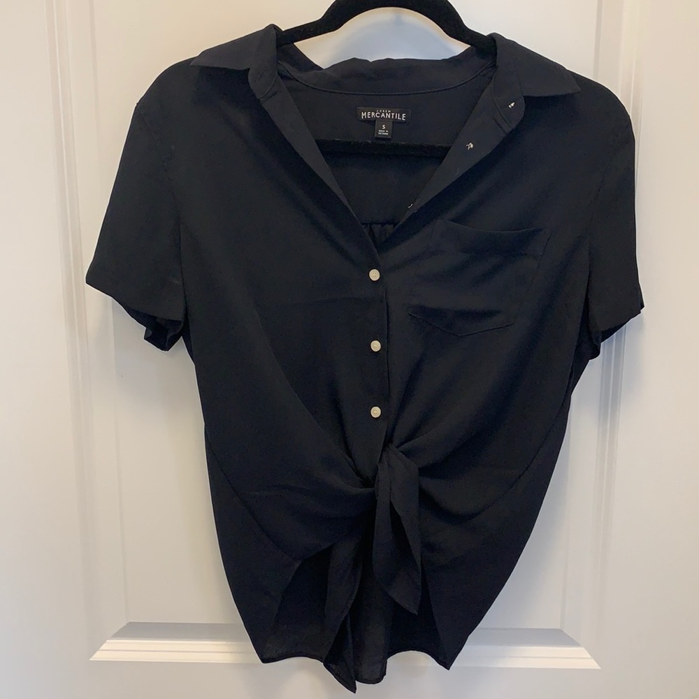 J Crew navy t-shirt blouse